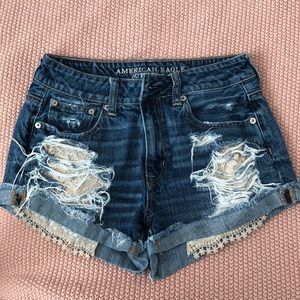 American eagle festival denim shorts